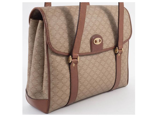 Céline Celine Macadam Tote Handtasche Braun Beige - Ansicht 8