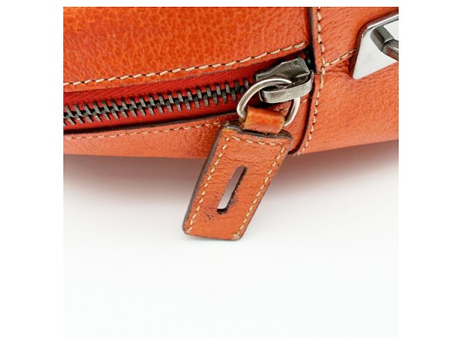 Prada Orange Leder Boston Tasche - Ansicht 20