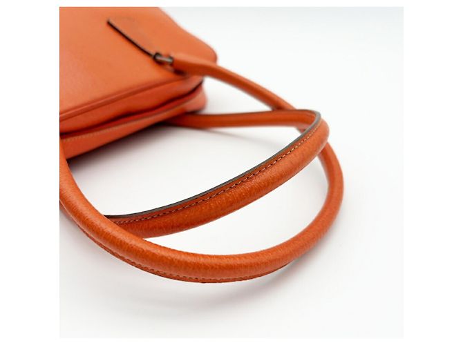 Prada Orange Leder Boston Tasche - Ansicht 8