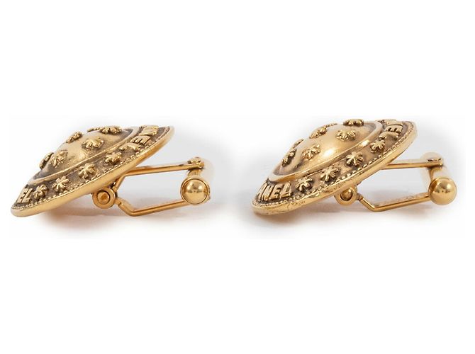 Gemelli da uomo a forma di fiore dorati Chanel D'oro - vista 12