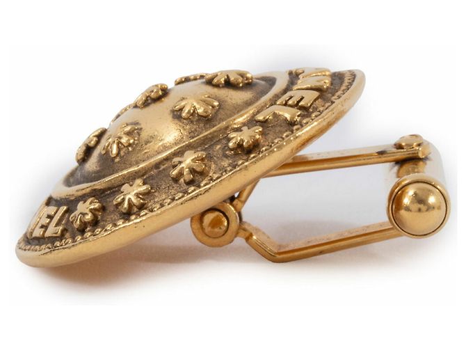Gemelli da uomo a forma di fiore dorati Chanel D'oro - vista 13