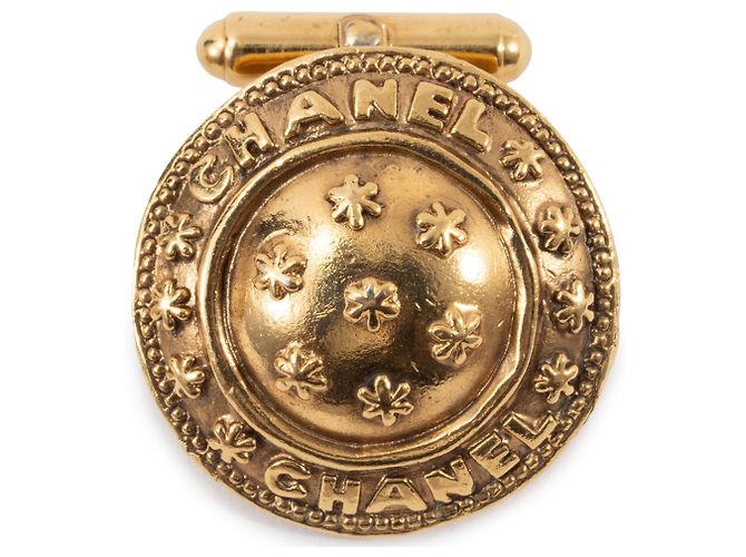 Gemelli da uomo a forma di fiore dorati Chanel D'oro - vista 4