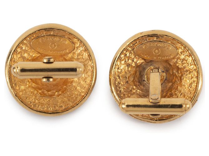 Gemelli da uomo a forma di fiore dorati Chanel D'oro - vista 7