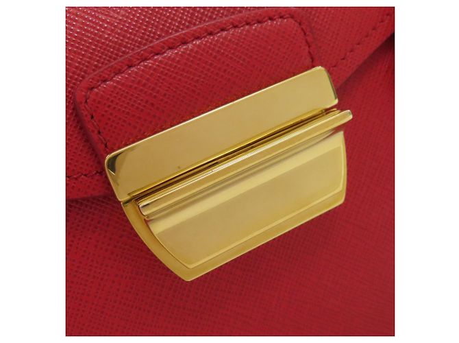 Borsa a mano 2 in 1 in pelle Saffiano Prada Rosso - vista 16