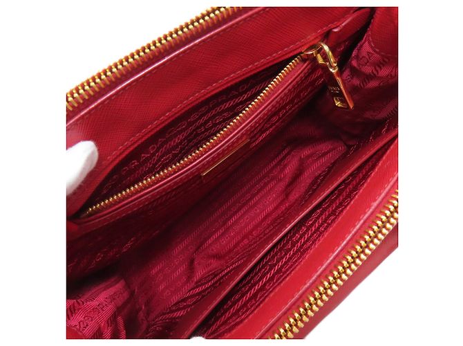 Borsa a mano 2 in 1 in pelle Saffiano Prada Rosso - vista 5