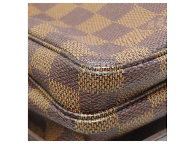Borsa a Spalla Naviglio N45255 di Louis Vuitton Marrone Damier ebene - vista 21