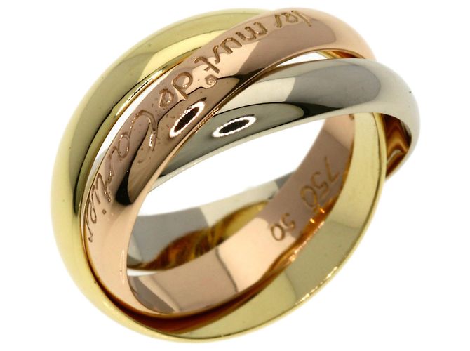 Anello Trinity Cartier in oro giallo e rosa 18K D'oro - vista 2