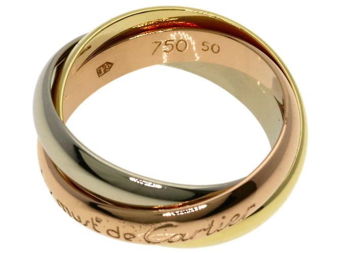 Anello Trinity Cartier in oro giallo e rosa 18K D'oro - vista 3