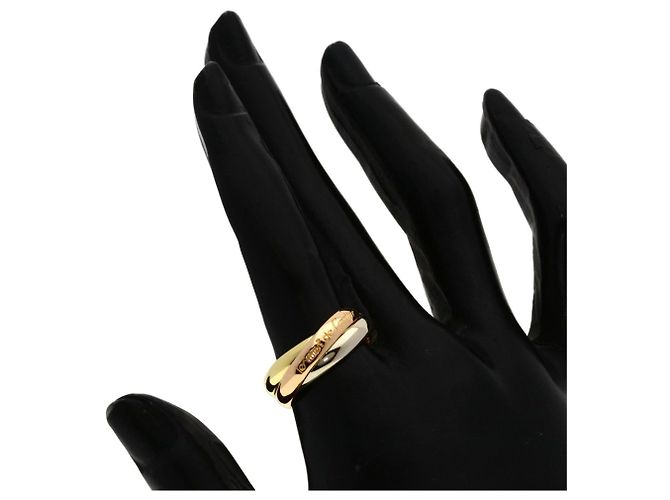 Anello Cartier Trinity in oro giallo bianco e rosa 18K D'oro - vista 4