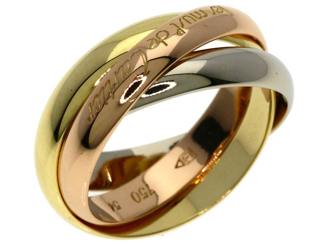Anello Trinity Cartier in oro giallo 18K D'oro - vista 2