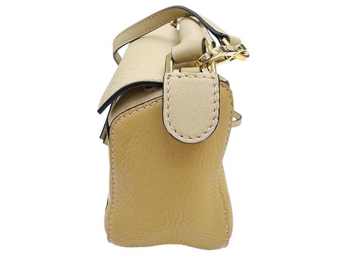 Borsa a spalla Loewe Puzzle Mini in pelle di vitello Beige - vista 4