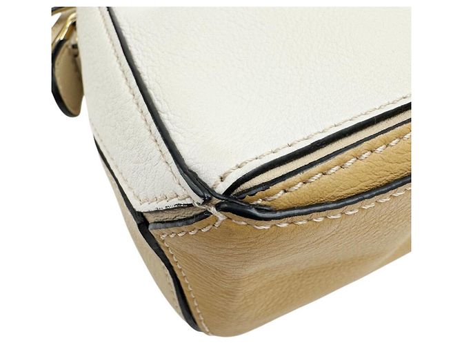 Borsa a spalla Loewe Puzzle Mini in pelle di vitello Beige - vista 6
