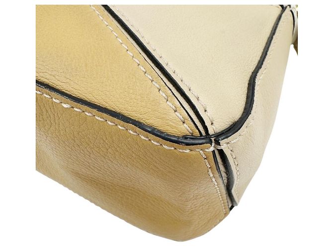 Borsa a spalla Loewe Puzzle Mini in pelle di vitello Beige - vista 8