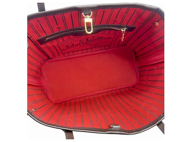 Borsa Tote Louis Vuitton Damier Neverfull PM Marrone - vista 10
