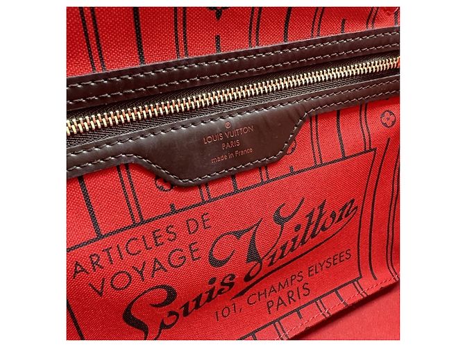 Borsa Tote Louis Vuitton Damier Neverfull PM Marrone - vista 12