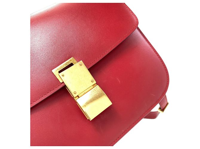 Classic Box Céline Celine Klassische Box Schultertasche Rot - Ansicht 16