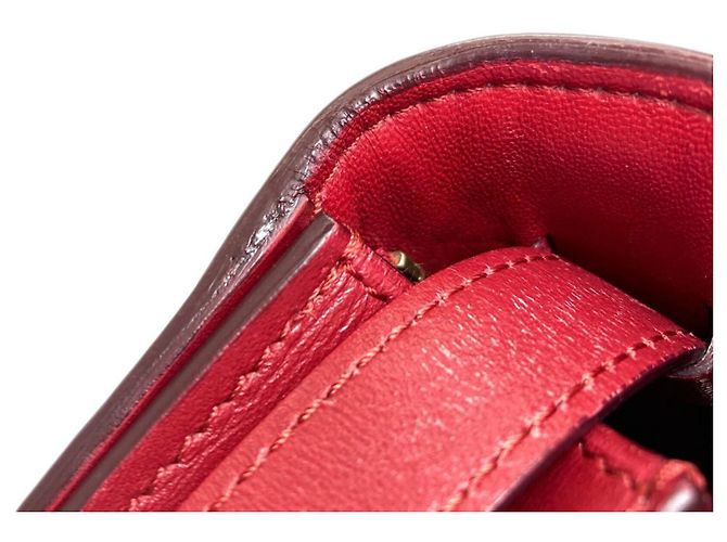 Classic Box Céline Celine Klassische Box Schultertasche Rot - Ansicht 17