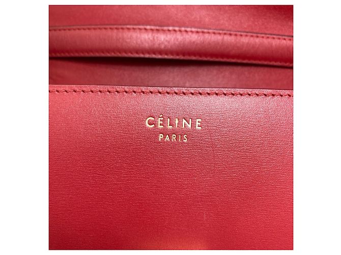 Classic Box Céline Celine Klassische Box Schultertasche Rot - Ansicht 6