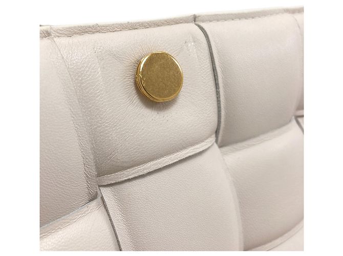 Borsa a Spalla Padded Cassette di Bottega Veneta Bianco - vista 10