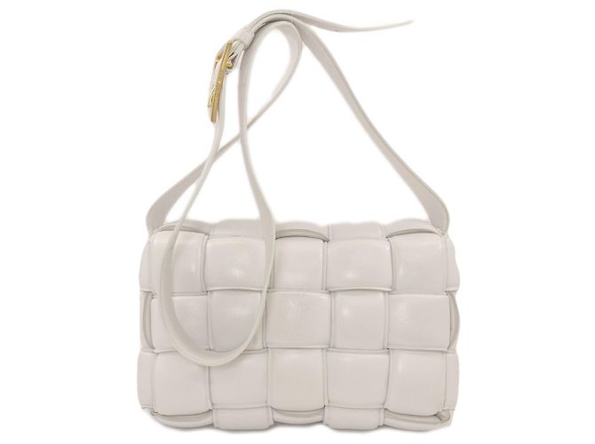 Borsa a Spalla Padded Cassette di Bottega Veneta Bianco - vista 2