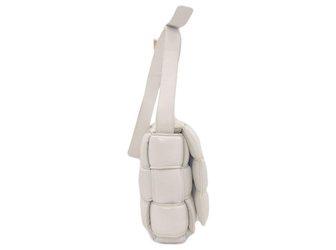 Borsa a Spalla Padded Cassette di Bottega Veneta Bianco - vista 3