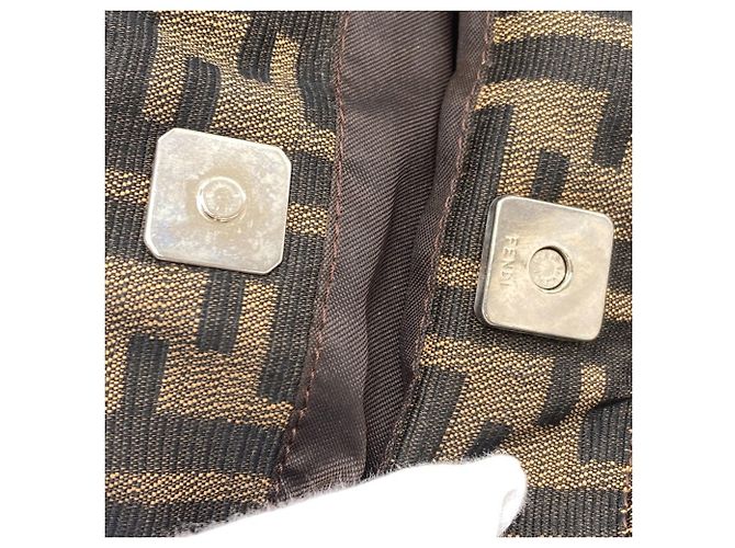 Fendi Zucca-Muster Canvas-Handtasche Braun - Ansicht 10