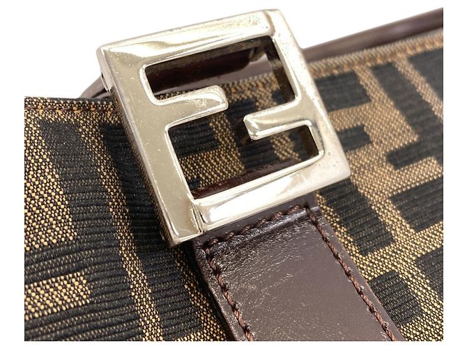 Fendi Zucca-Muster Canvas-Handtasche Braun - Ansicht 11