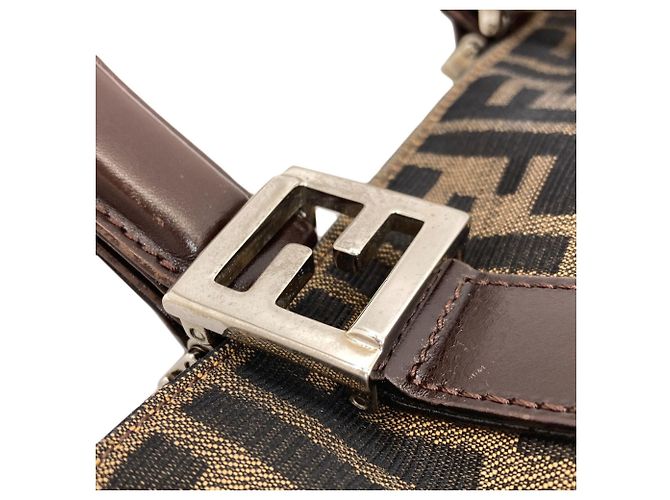 Fendi Zucca-Muster Canvas-Handtasche Braun - Ansicht 12