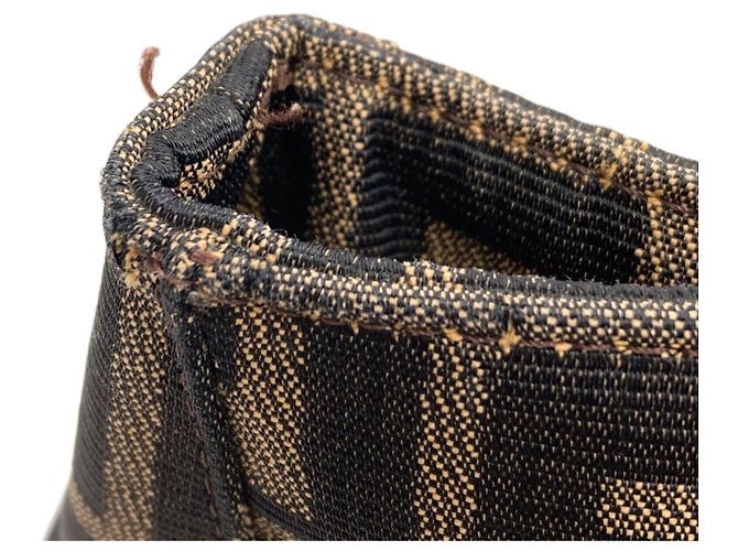 Fendi Zucca-Muster Canvas-Handtasche Braun - Ansicht 14