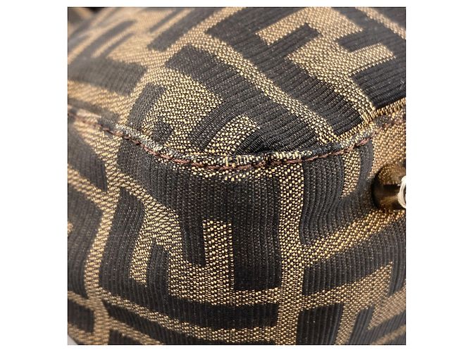 Fendi Zucca-Muster Canvas-Handtasche Braun - Ansicht 20