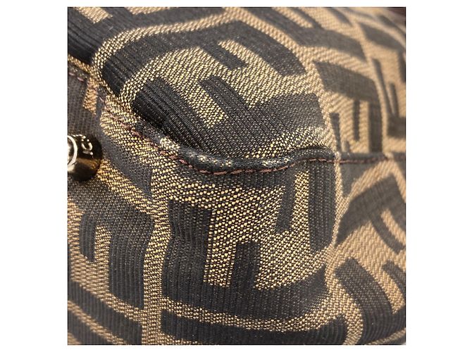 Fendi Zucca-Muster Canvas-Handtasche Braun - Ansicht 21