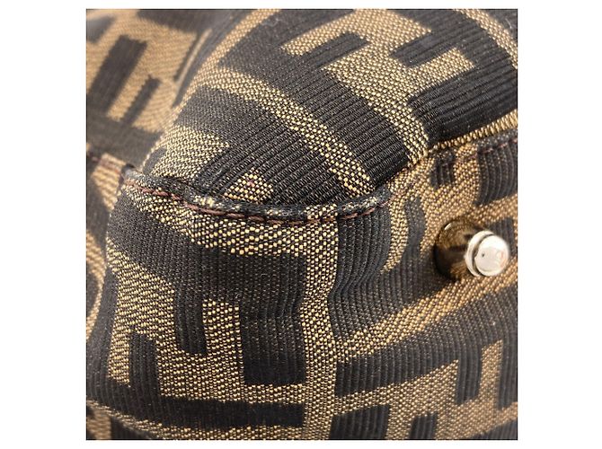 Fendi Zucca-Muster Canvas-Handtasche Braun - Ansicht 22
