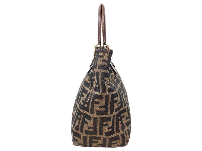 Fendi Zucca-Muster Canvas-Handtasche Braun - Ansicht 3