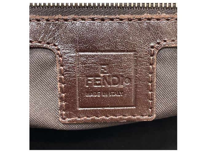 Fendi Zucca-Muster Canvas-Handtasche Braun - Ansicht 6