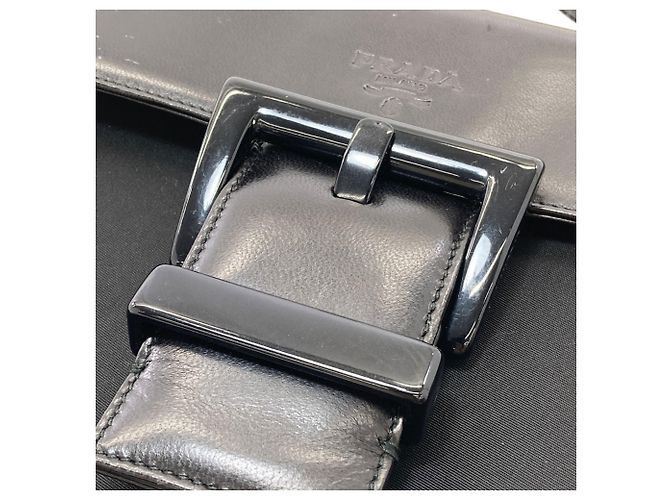 Prada B7128 Gürteldesign Handtasche Schwarz - Ansicht 13