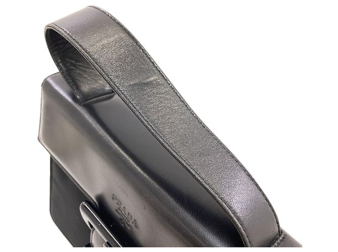 Prada B7128 Gürteldesign Handtasche Schwarz - Ansicht 18