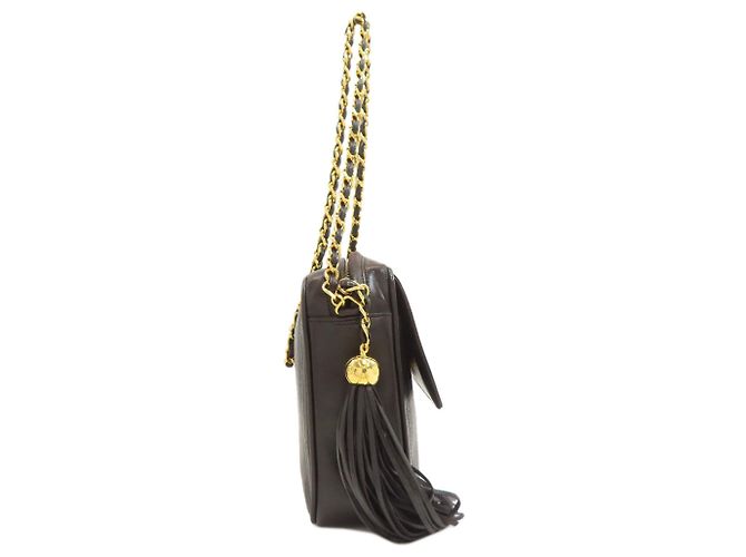 Borsa a Spalla con Catena Frangi Chanel Nero - vista 3