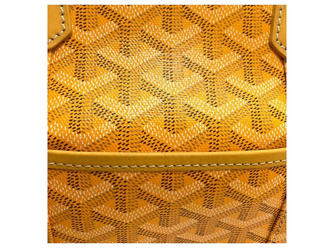 Goyard Boeing 30 Herringbone Pattern Boston Bag Yellow - view 10