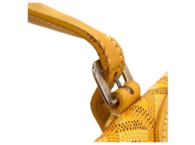 Goyard Boeing 30 Herringbone Pattern Boston Bag Yellow - view 15