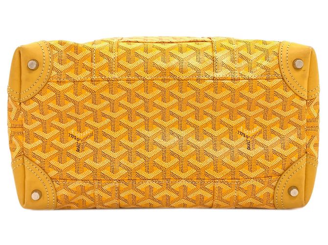 Goyard Boeing 30 Herringbone Pattern Boston Bag Yellow - view 4