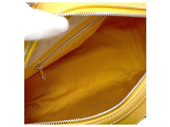 Goyard Boeing 30 Herringbone Pattern Boston Bag Yellow - view 5