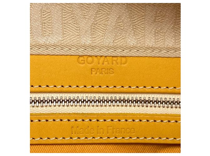 Goyard Boeing 30 Herringbone Pattern Boston Bag Yellow - view 6