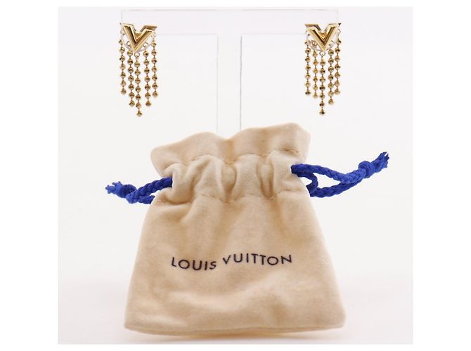 Orecchini Essential V in pelle Louis Vuitton - vista 11