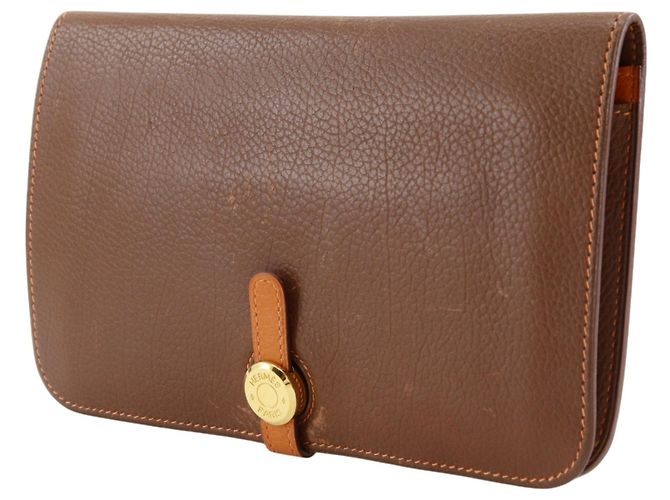 Cartera Larga Dogon GM de Hermès Castaño - vista 2