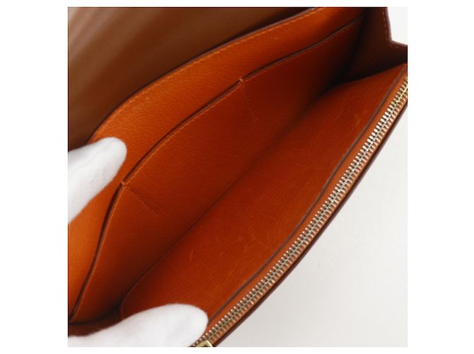 Cartera Larga Dogon GM de Hermès Castaño - vista 7