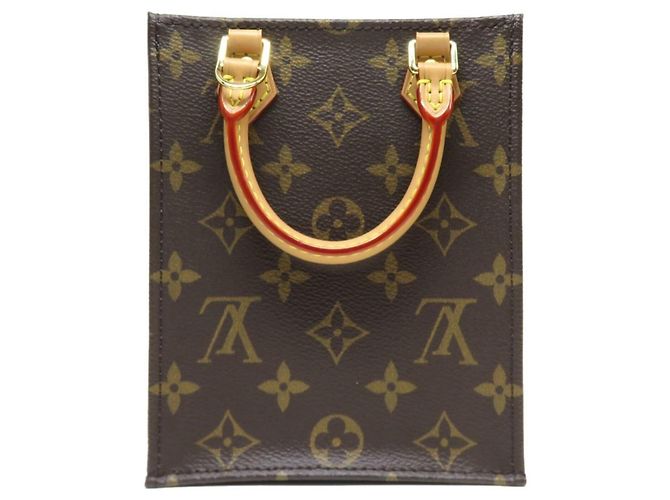 Borsa a Spalla Petite Sac Plat Monogramma Louis Vuitton Marrone - vista 2