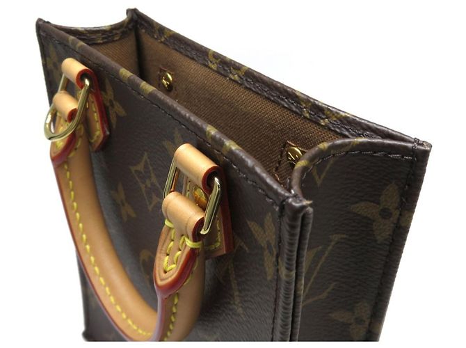 Borsa a Spalla Petite Sac Plat Monogramma Louis Vuitton Marrone - vista 4