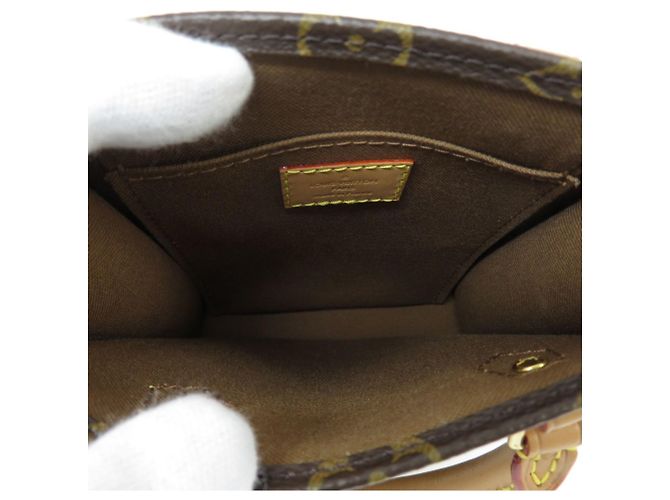 Borsa a Spalla Petite Sac Plat Monogramma Louis Vuitton Marrone - vista 5