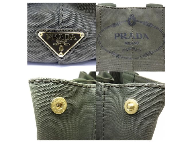 Borsa Tote Canapa di Prada Cachi - vista 6