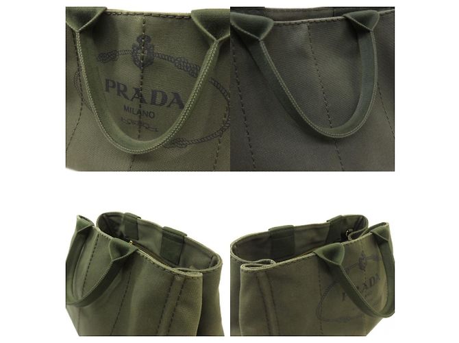 Borsa Tote Canapa di Prada Cachi - vista 8